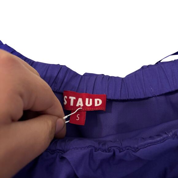 STAUD NWOT Purple Violet Giulia Mini Dress Size Small - Picture 4 of 10